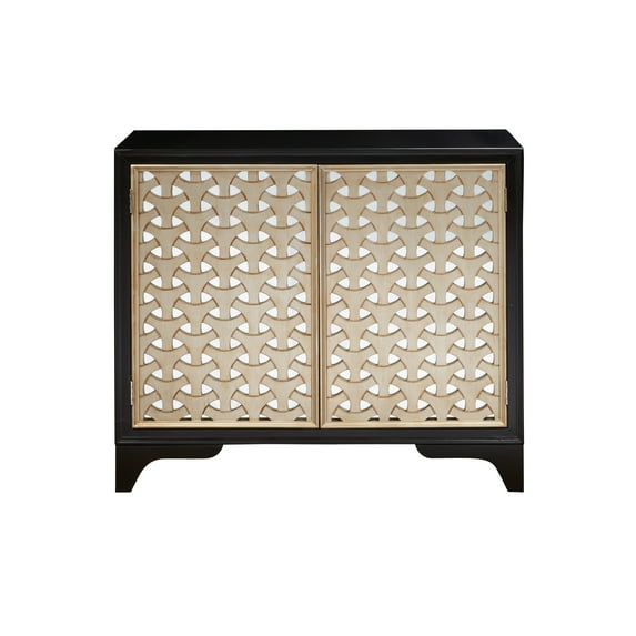 Delacora Hm-Ds-P050107 Gwyneth 40" Wide Contemporary Bar And Wine Cabinet - Black