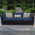 thumbnail image 1 of Delacora TKC-DPF-BEL03B Belle Outdoor 3 Piece 90" Long Aluminum Framed Acrylic Sectional, 1 of 4
