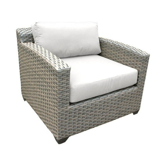 Delacora TKC-DPF-CHA055BCC Florence 40" Wide Wicker Outdoor Accent Chair