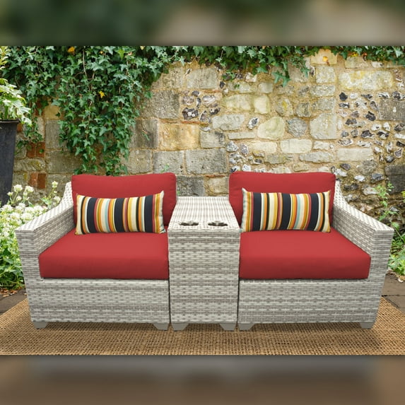 Delacora TKC-DPF-FAI03B Fairmont Outdoor 3 Piece Conversation Set