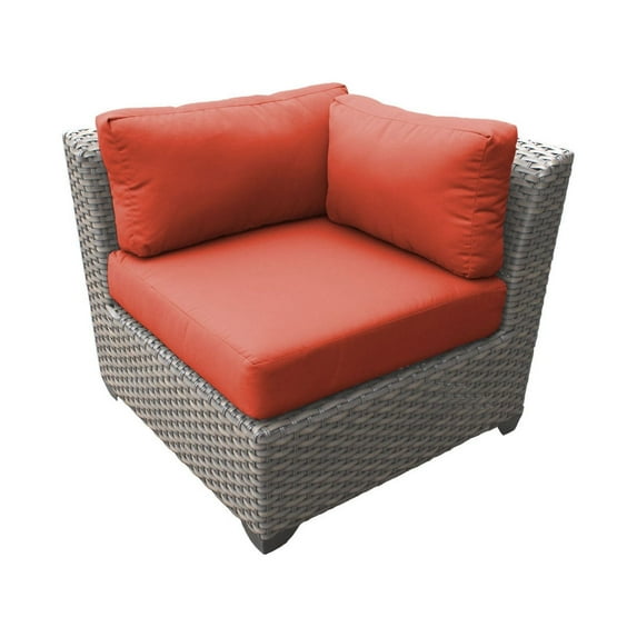 Delacora Tkc-Dpf-Cha055bcsdb Florence 2 Pack 35" Wide Wicker Outdoor Accent Chai