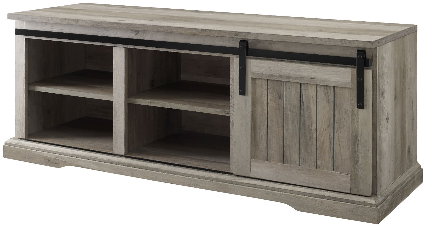 Delacora WeBd48sgdeb Farmhouse 48" W Sliding Grooved Barn Door Entry