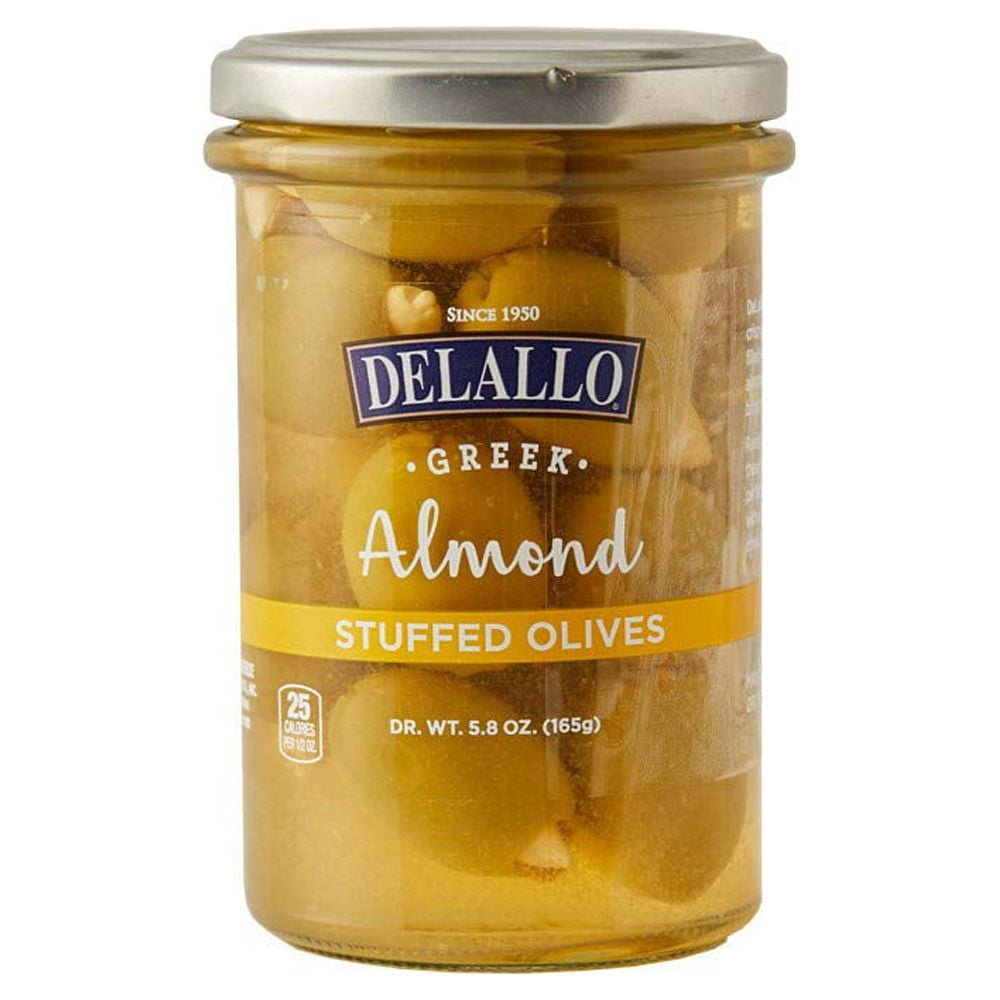Delallo Almond Stuffed Olives 5.82 oz (Pack Of 6)