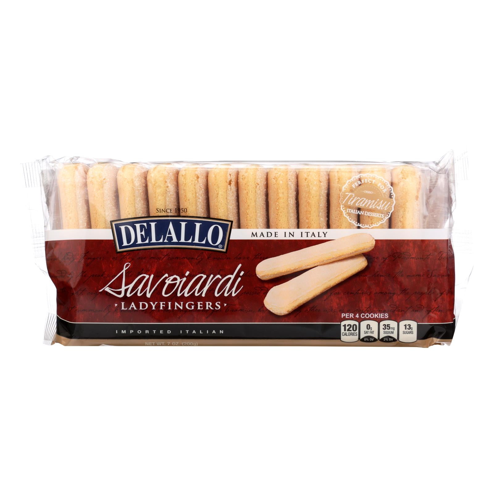 Delallo Cookie Lady Finger Savoiardi 7.06 oz (Pack Of 15)