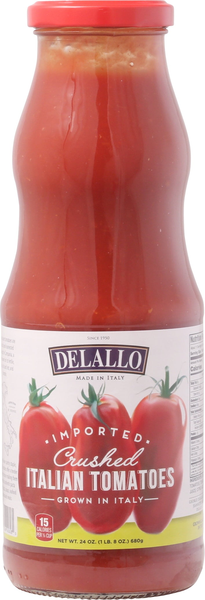Delallo Crushed Italian Tomatoes 24 oz (Pack Of 6)