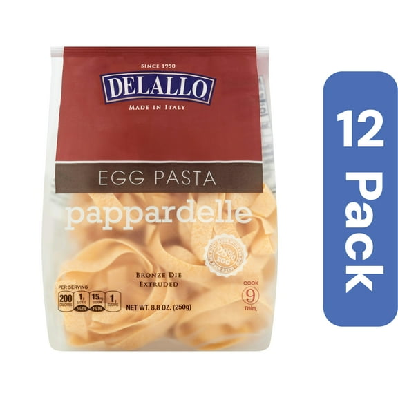 Delallo Egg Pappardelle Pasta 8.8 oz (Pack Of 12)
