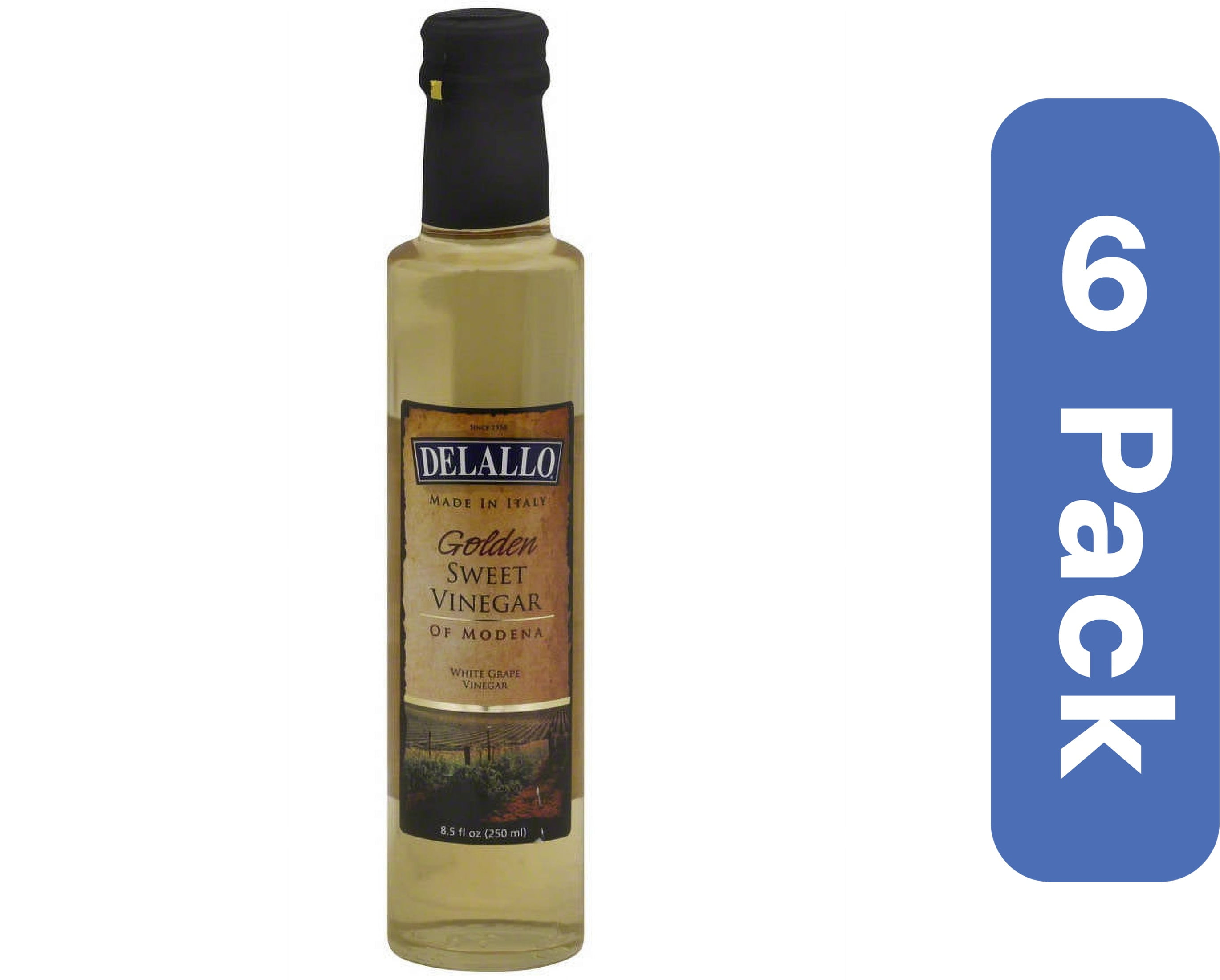 Delallo Golden Sweet Vinegar 8.5 oz (Pack Of 6)