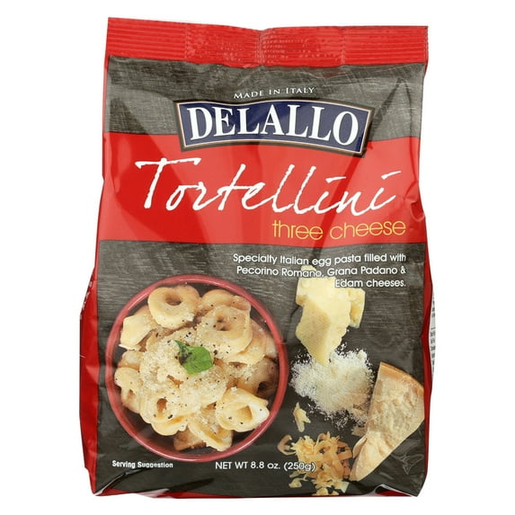 Delallo KHFM00253686 8.8 oz Three-Cheese Tortellini Pasta