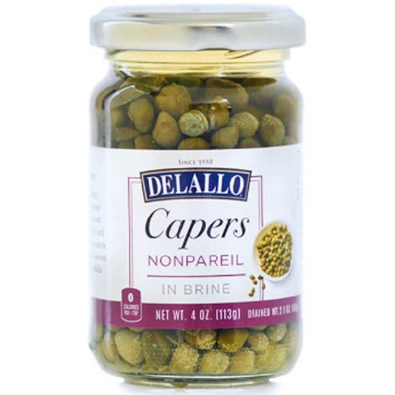 Delallo KHLV00312127 Nonpareil in Brine Capers, 4 oz