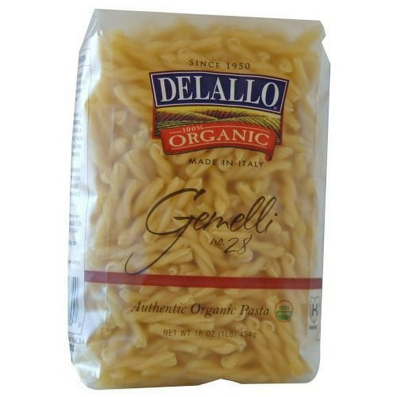 Delallo Organic Gemelli Pasta, 16 oz