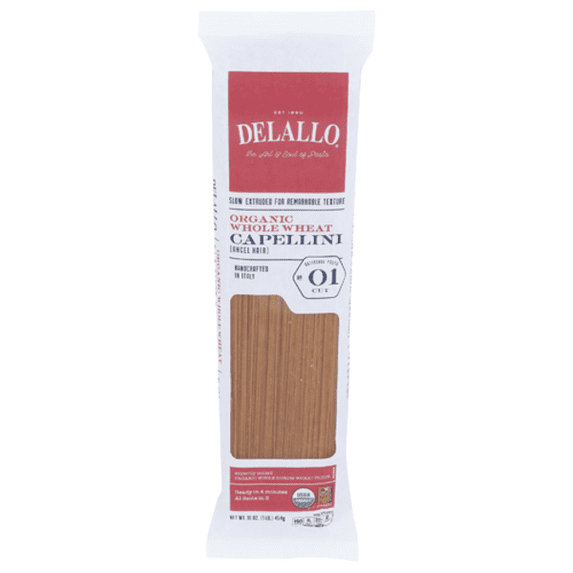 Delallo Organic Whole Wheat Capellini Pasta 16oz