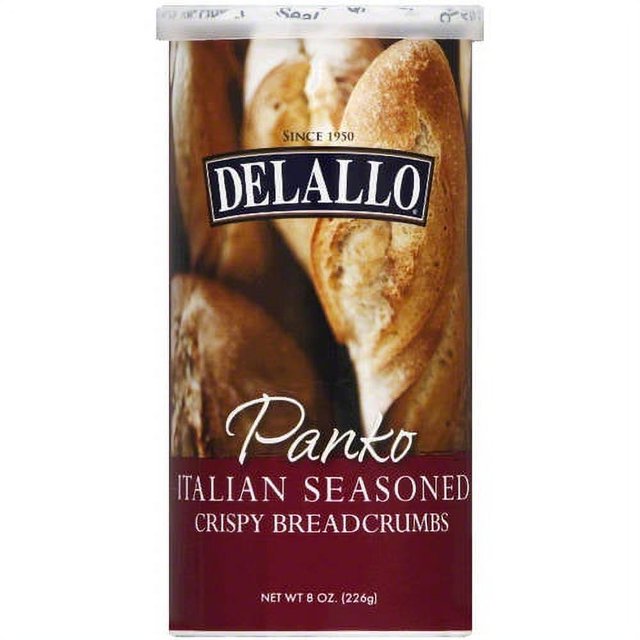 Delallo Panko Italian Seasoned Breadcrumbs, 8 oz, (Pack of 12