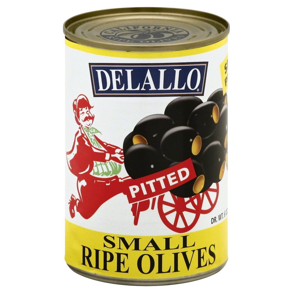 Delallo Pitted Small Ripe Olives, 6 Oz