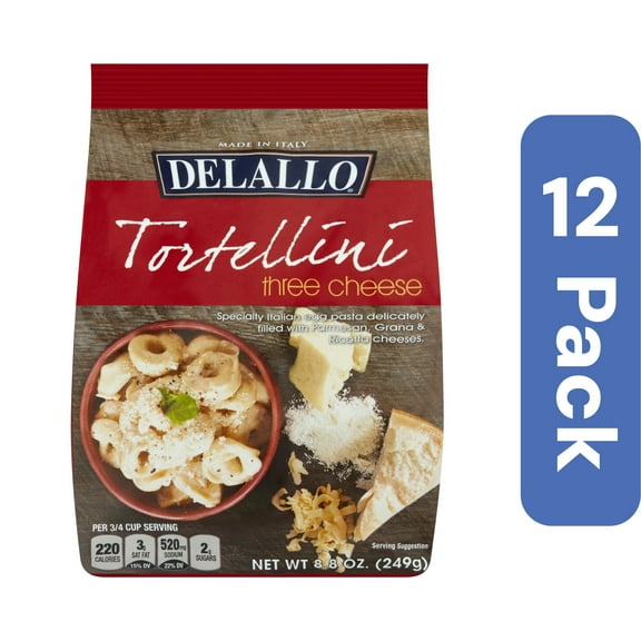 Delallo Three Cheese Tortellini 8.8 oz (Pack Of 12)