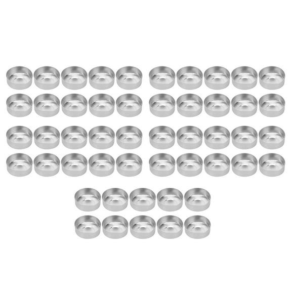 Candle Aluminum Shell 50Pcs Candle Base Longer Life Durable Heat Resistant DIY Material for Making Candles Mold Container