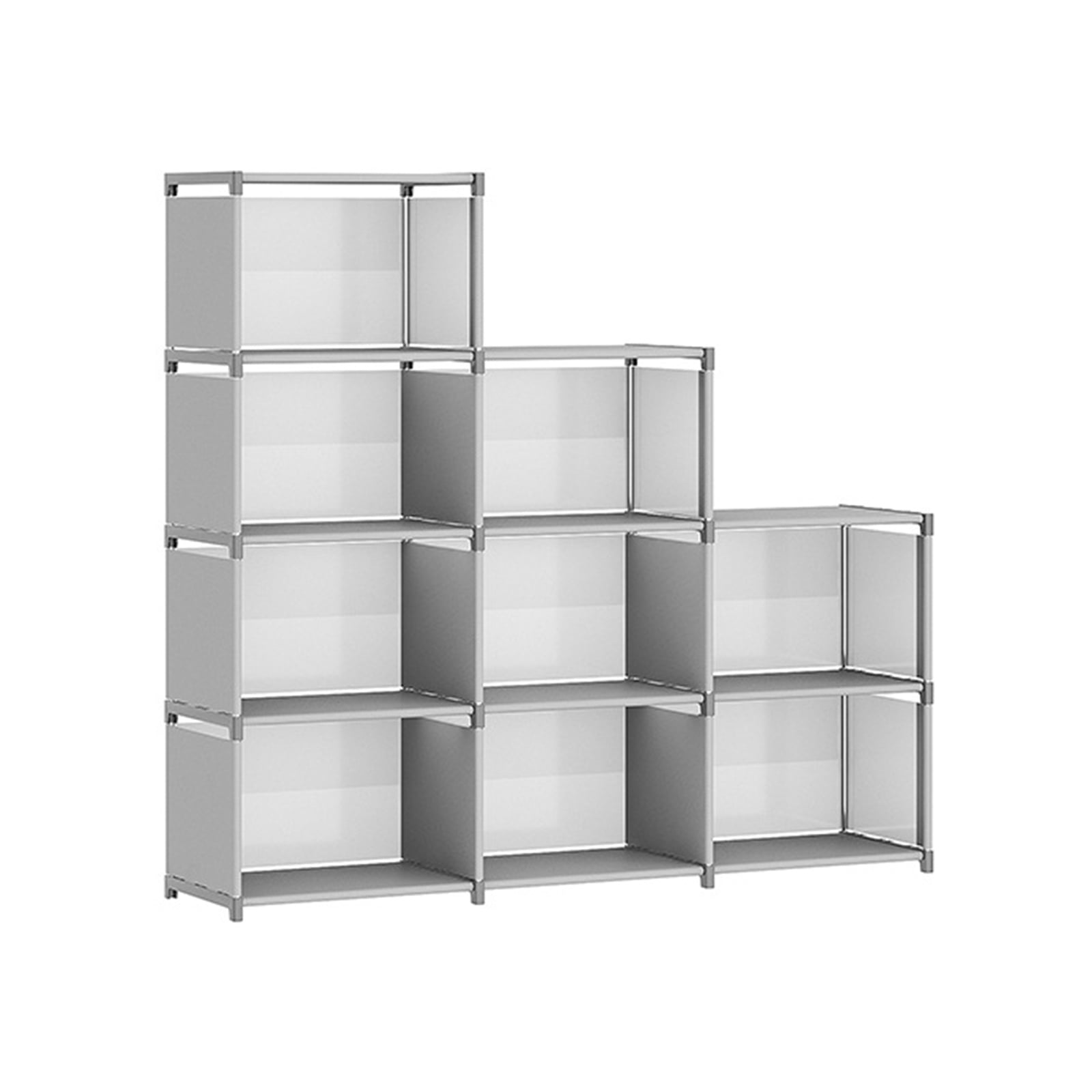 Delaman 9Cubes Bookshelf, 4 Tier Shelf Adjustable DIY Bookcases Book