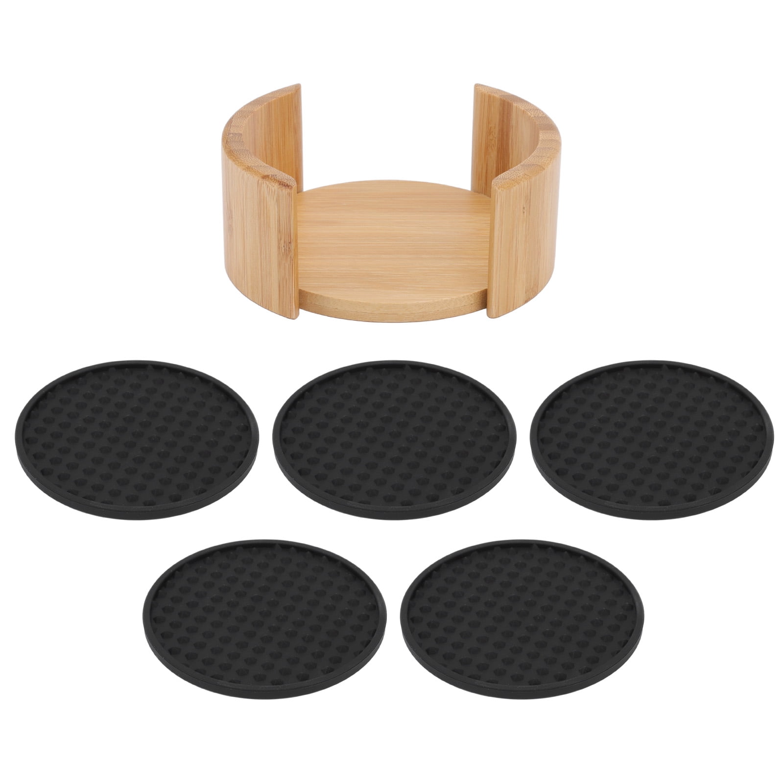 Delaman Drink Coaster, Drink Coaster Prevent Slip Stick Proof Round