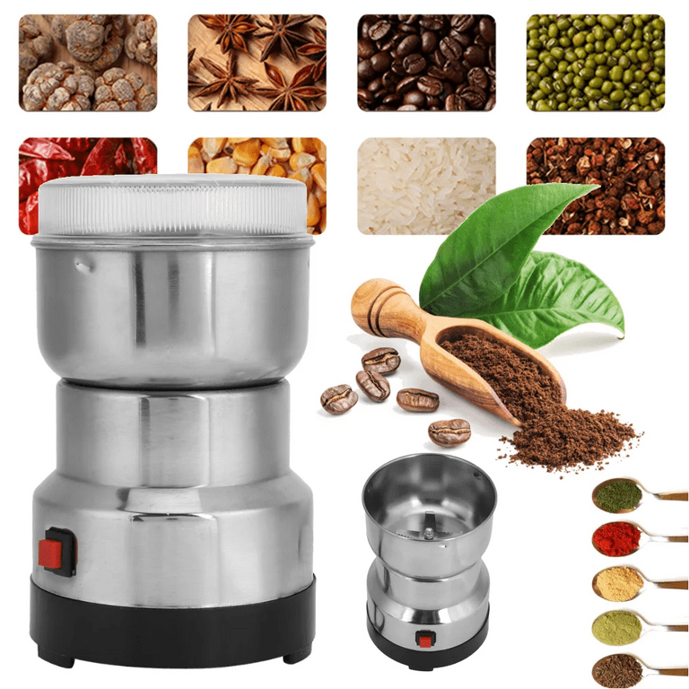 Delaman Electric Coffee Grinder Stainless Steel Cereals Grains Bean Nut Seed Herb Grind Spice Crusher Blender 110V 220V