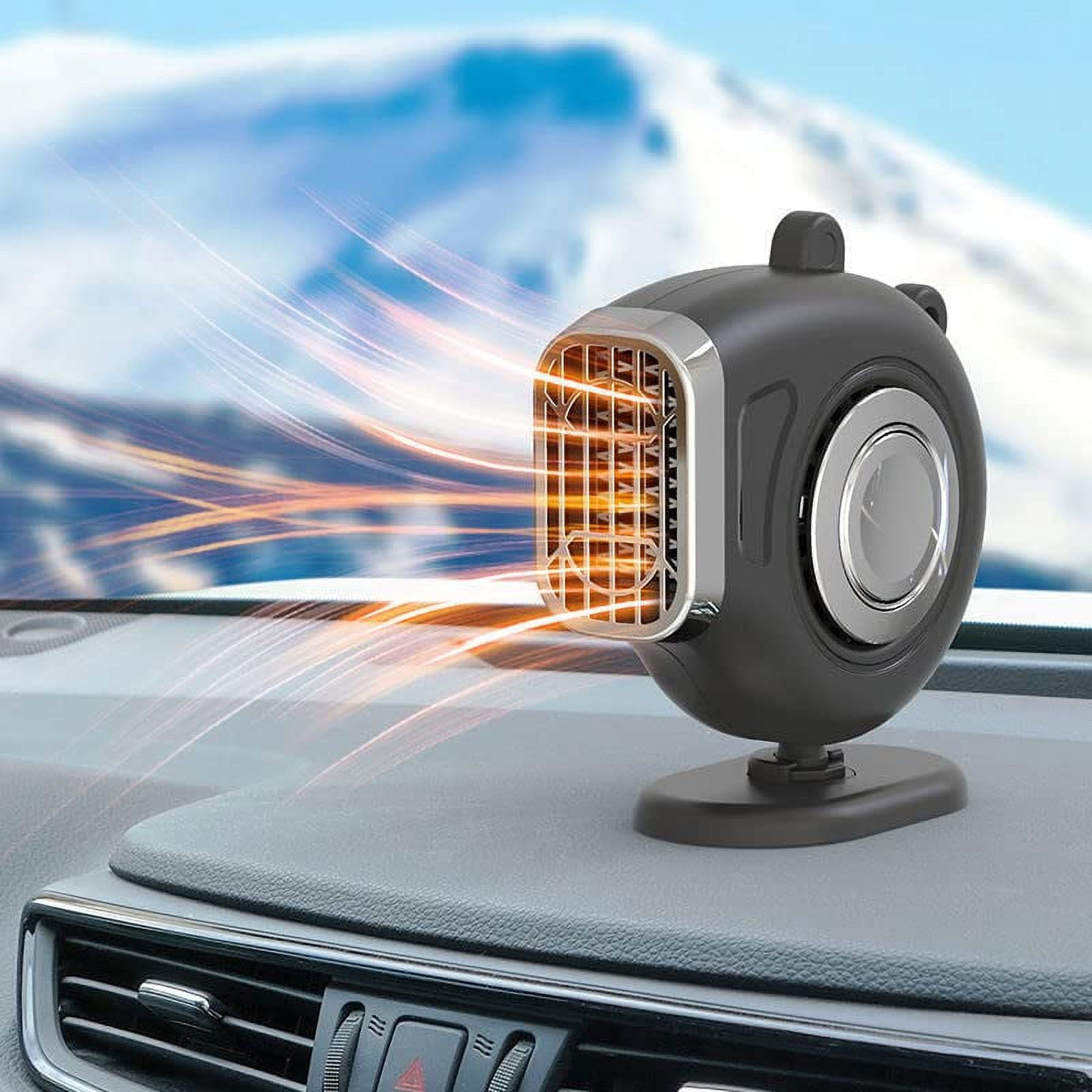 Delaman Mini Car Heater, 24V 120W Car Fan Defroster, 2 in 1 Fast