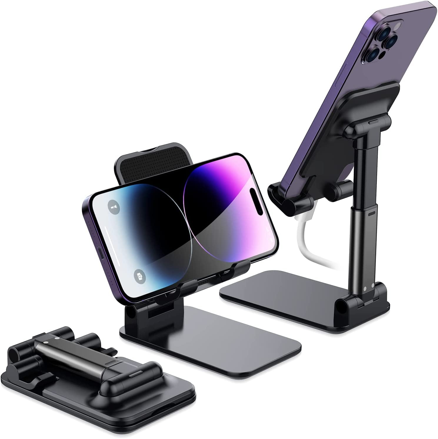 Adjustable Cell Phone Stand, TSV Phone Stand for Desk, Heavy Duty Phone  Holder Cradle, Multi-Purpose Desktop Phone Stand Fit for iPhone, All