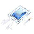 thumbnail image 1 of Delaman Quicksand Box, 3D Quicksand Painting Decoration Desktop Flowing Sand Art Picture Ornament Glass Frame(Bule), 1 of 8