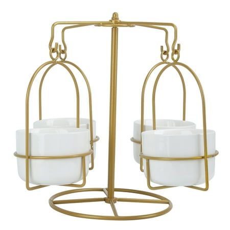 Delaman Rotating Flowerpot Hanging Flowerpot Rotation Merry-go-round Flowerpot Stand Carousel Hanging Succulent Planters Pots for Home Decoration