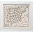 thumbnail image 1 of Delamarche 22x20 White Modern Wood Framed Museum Art Print Titled - Spain Portugal - Delamarche 1790, 1 of 4