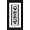 thumbnail image 1 of Delamater, Rob 11x24 Black Ornate Wood Framed with Double Matting Museum Art Print Titled - Neutral Totems VI, 1 of 4