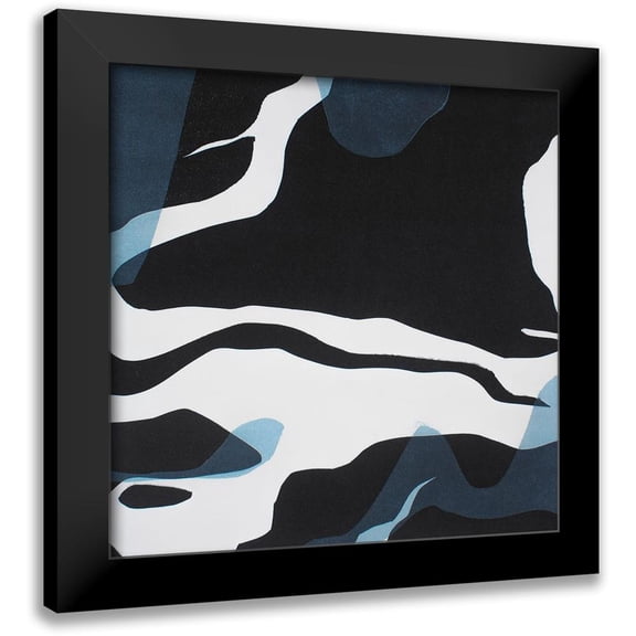 Delamater, Rob 12x12 Black Modern Framed Museum Art Print Titled - Rivers And Stones II