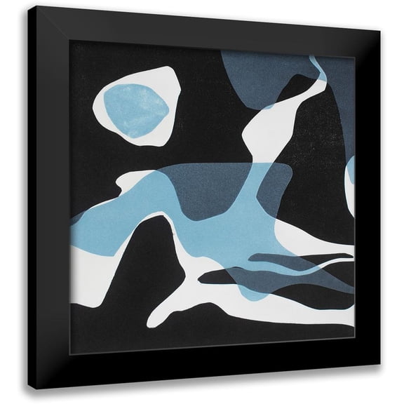 Delamater, Rob 12x12 Black Modern Framed Museum Art Print Titled - Rivers And Stones I