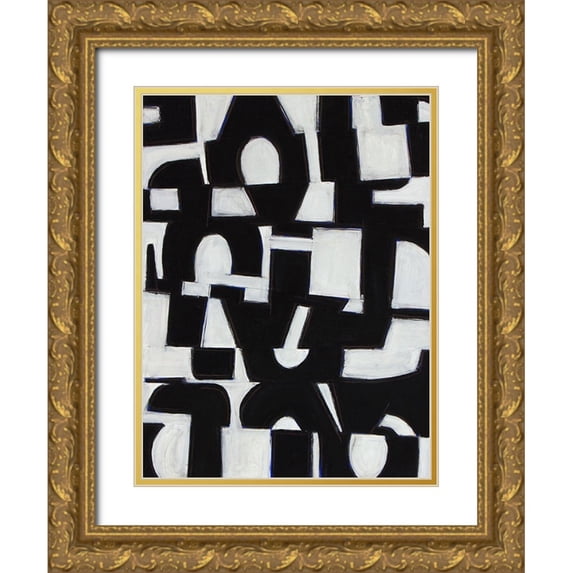 Delamater, Rob 12x14 Gold Ornate Wood Framed with Double Matting Museum Art Print Titled - Native Gold II