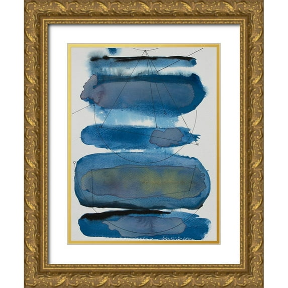 Delamater, Rob 12x14 Gold Ornate Wood Framed with Double Matting Museum Art Print Titled - Storm Constellation I