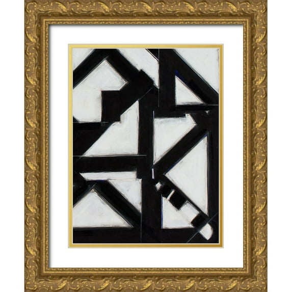 Delamater, Rob 12x14 Gold Ornate Wood Framed with Double Matting Museum Art Print Titled - Topographic V