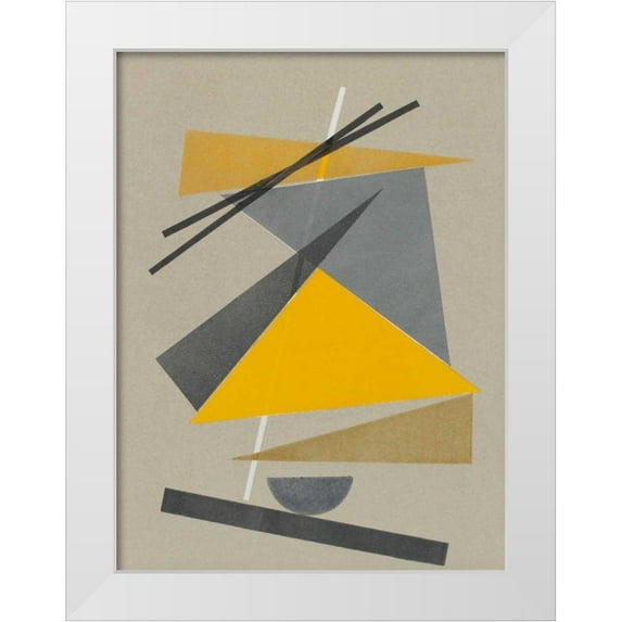 Delamater, Rob 12x14 White Modern Wood Framed Museum Art Print Titled - Homage to Bauhaus I