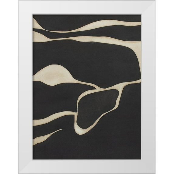 Delamater, Rob 12x14 White Modern Wood Framed Museum Art Print Titled - Tides in Sepia III