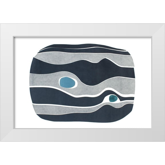Delamater, Rob 14x11 White Modern Wood Framed Museum Art Print Titled - River Stones V