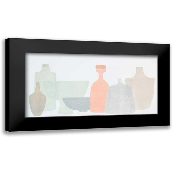 Delamater, Rob 14x9 Black Modern Framed Museum Art Print Titled - Sweet Pottery Shapes I