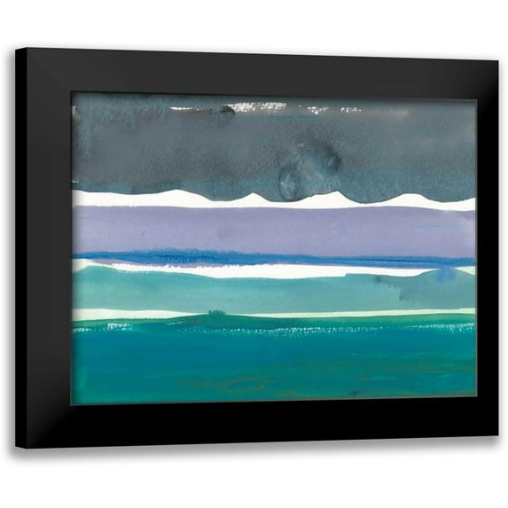 Delamater, Rob 18x15 Black Modern Framed Museum Art Print Titled - Emerald Horizon at Sea Ranch