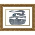 thumbnail image 1 of Delamater, Rob 24x17 Gold Ornate Wood Framed with Double Matting Museum Art Print Titled - River Stones XI, 1 of 4