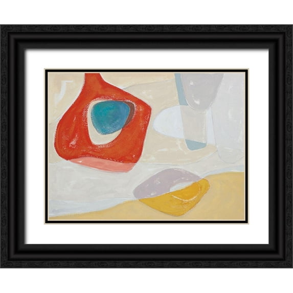Delamater, Rob 24x19 Black Ornate Wood Framed with Double Matting Museum Art Print Titled - Tidelands Abstract I