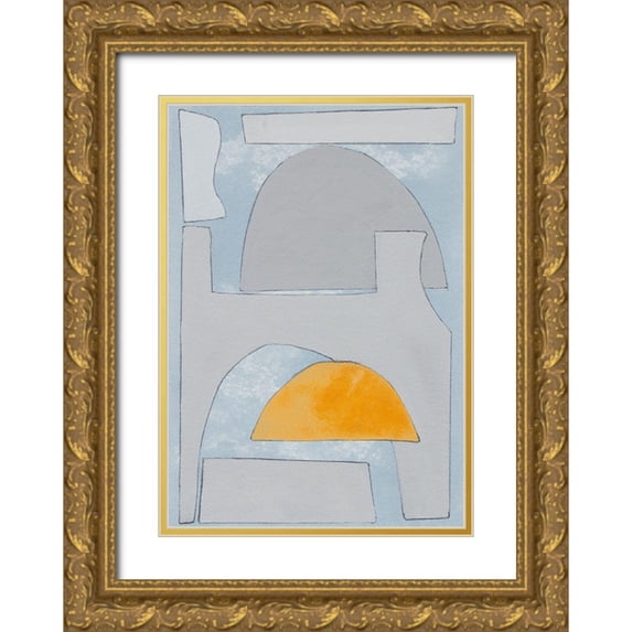 Delamater, Rob 24x32 Gold Ornate Wood Framed with Double Matting Museum Art Print Titled - Elements of the Chateau VI