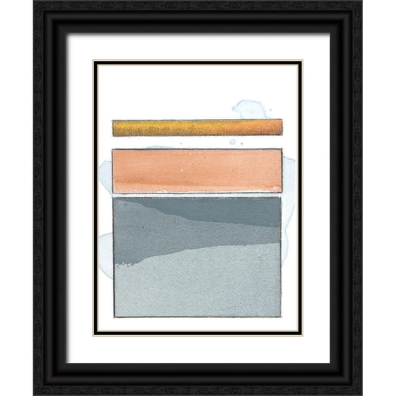 Delamater, Rob 25x32 Black Ornate Wood Framed with Double Matting Museum Art Print Titled - Pacific Horizon VI