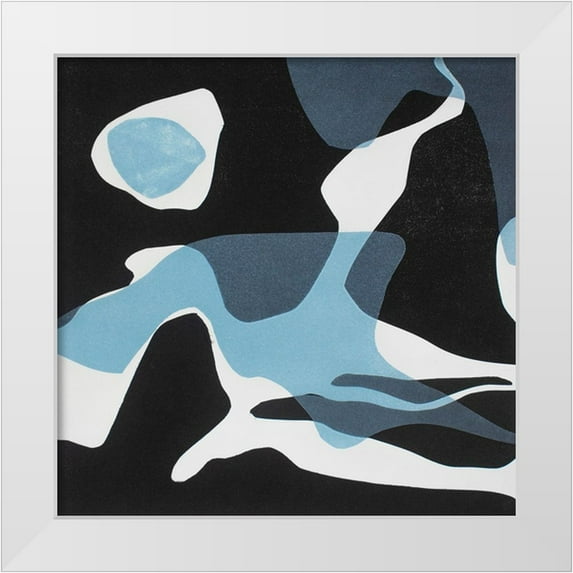 Delamater, Rob 26x26 White Modern Wood Framed Museum Art Print Titled - Rivers And Stones I