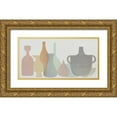 thumbnail image 1 of Delamater, Rob 32x18 Gold Ornate Wood Framed with Double Matting Museum Art Print Titled - Soft Pottery Shapes II, 1 of 4