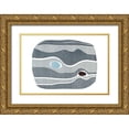 thumbnail image 1 of Delamater, Rob 32x23 Gold Ornate Wood Framed with Double Matting Museum Art Print Titled - River Stones VII, 1 of 4