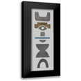 thumbnail image 1 of Delamater, Rob 7x14 Black Modern Framed Museum Art Print Titled - Neutral Totems V, 1 of 5