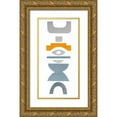 thumbnail image 1 of Delamater, Rob 9x14 Gold Ornate Wood Framed with Double Matting Museum Art Print Titled - Primary Tribal Shapes V, 1 of 4