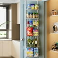 thumbnail image 1 of Delamu 12'' Pantry Door Rack, Over the Door Pantry Organizer with 6-Tier Adjustable Baskets, Door Spice Rack for Bathroom, Bedroom, Kitchen Organizers and Storage, 1 of 7