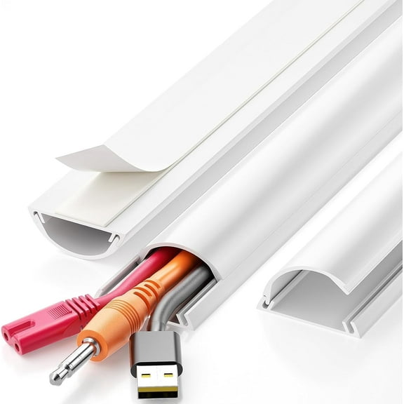 LazySpin Cord Hider, Cable Cord Cover for 2-3 Wires, 42.5"L x 1.57"W