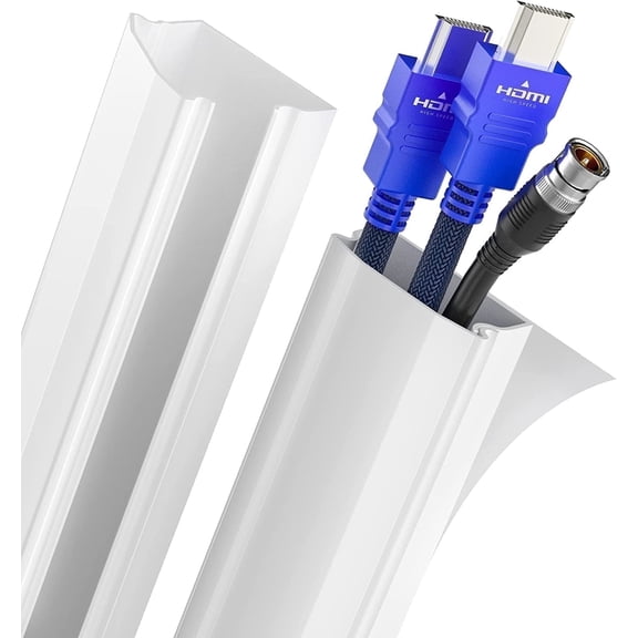 LazySpin 28.3" TV Cord Hider for Wall Mounted TV, CC10, White